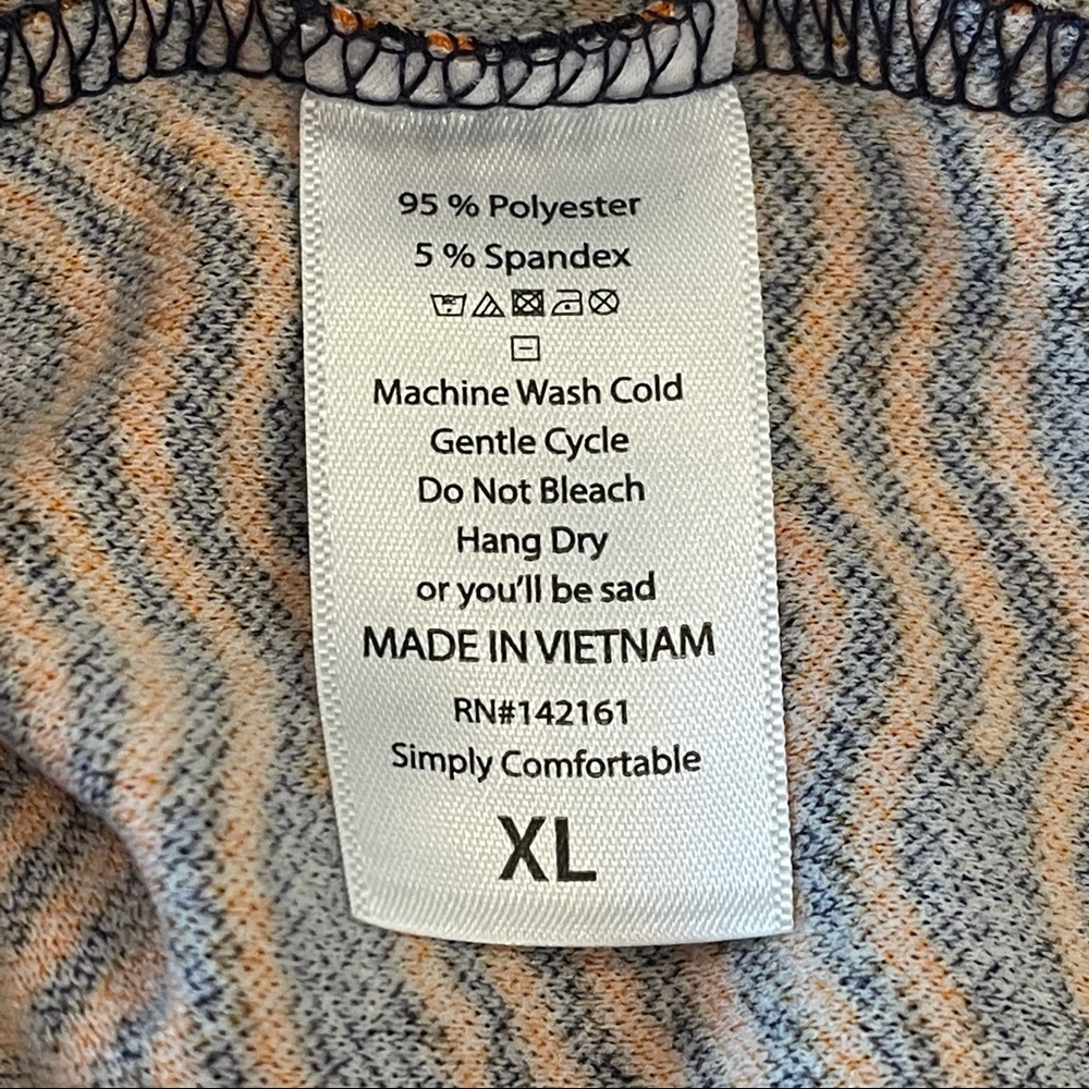 LuLaRoe XL Cassie skirt- navy blue & orange print - Picture 6 of 13